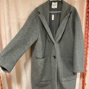 XL Madewell grey overcoat